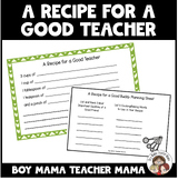 Teacher Appreciation Recipe for a Good Teacher