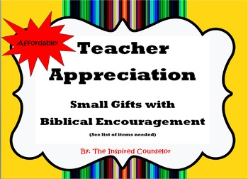Preview of Teacher Appreciation: Small Gifts with Biblical Encouragement