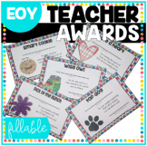 Teacher Awards End of Year Teacher Appreciation Gift