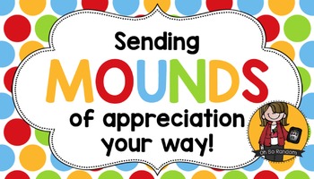 Teacher Appreciation Tag | Mounds by Oh So Random | TpT