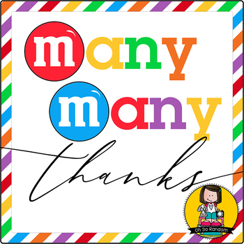 Editable M&M Candy Tag Many Thanks Teacher Appreciation Tag Candy Gift -  Design My Party Studio