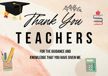 Preview of Teacher Appreciation,Thank You Card, End of Year, Printable Gifts