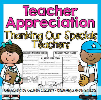 Preview of Teacher Appreciation: Thanking the Specials Teachers