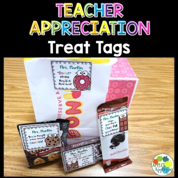 Teacher Appreciation Treat Tags by Apples to Applique | TPT