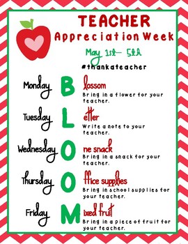 Teacher Appreciation Week by Growing Urban Flowers | TPT