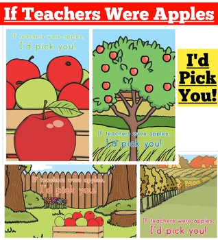 Preview of Teacher Appreciation Week Activities | If Teachers Were Apples | I'd Pick You!