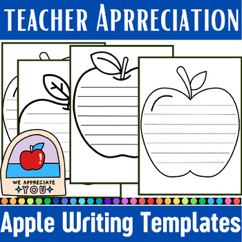 Preview of Teacher Appreciation day | Apple Writing Templates -Día del Maestro / Maestra