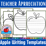 Teacher Appreciation day | Apple Writing Templates -Día de