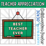 Teacher Appreciation Week Collaborative Coloring Bulletin 