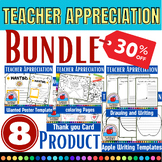 Teacher Appreciation day Bundle : coloring Thank you Card 