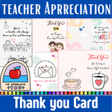 Teacher Appreciation Day Thank You Cards | Teacher appreci