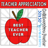 Teacher Appreciation Week Collaborative Coloring Poster Bo