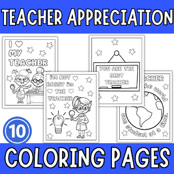 Preview of Teacher Appreciation Week Coloring Pages - Coloring Sheets |Teacher Appreciation