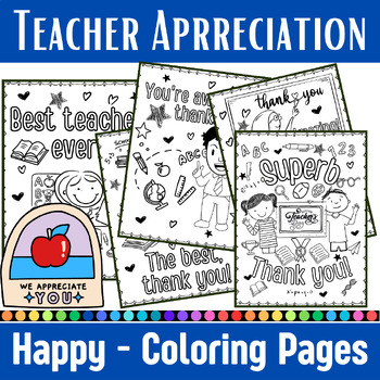 Preview of Teacher Appreciation Week Coloring Pages | Teacher Appreciation Day Sheets