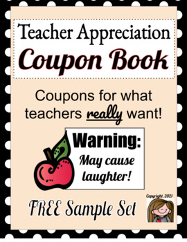 Preview of Teacher Appreciation Week: Comical Coupons FREE Sample Set