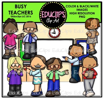 Preview of Teacher Appreciation Week - Busy Teachers Clip Art Bundle {Educlips Clipart}