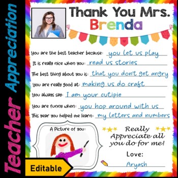 Preview of Teacher Appreciation Week Editable Template, Staff appreciation week #2