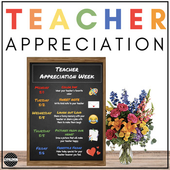 Preview of Teacher Appreciation Week Flyer | Editable Flyer | May