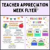 Teacher Appreciation Week Flyer | Printabe and Editable Te