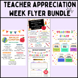 Teacher Appreciation Week Flyer bundle | Printabe & Editab