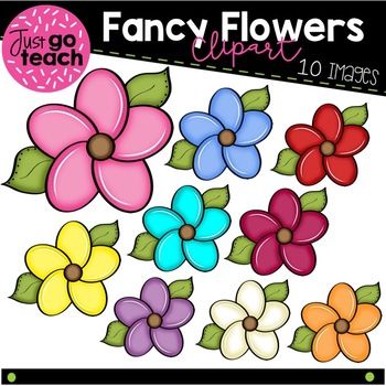 Fancy Flower Clipart By Just Go Teach Teachers Pay Teachers