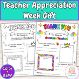 Teacher Appreciation Week Gift, Teacher Appreciation Thank