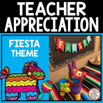 Preview of Teacher Appreciation Week | Fiesta Theme | Editable Cards Gift Tags Thank You