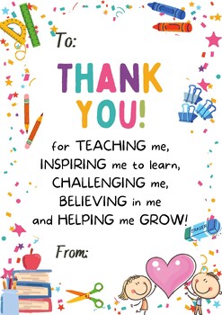 Preview of Teacher Appreciation Week, Printable Survey Thank You Coloring Page