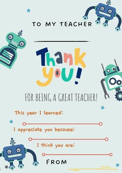 Preview of Teacher Appreciation Week Printable Thank You Coloring Page