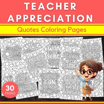 Preview of Teacher Appreciation Week Quotes Coloring Pages Sheets - Fun May Activities