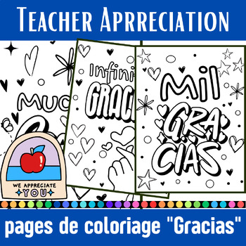 Preview of Teacher Appreciation day Spanish Coloring Page : Gracias Sheets " principal "