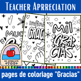 Teacher Appreciation day Spanish Coloring Page : Gracias S