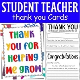 Teacher Appreciation Week | Student Teacher Writing Thank 