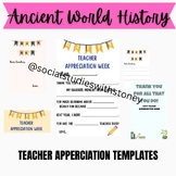 Teacher Appreciation Week Templates