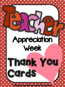 Teacher Appreciation Week Thank You Cards Teacher to Student Student to ...