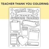 Teacher Appreciation Week Thank You Note, Teacher Gift Col