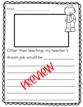 Teacher Appreciation Week Writing Prompts by The Teaching Diva Corner