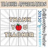 Teacher Appreciation Week : thnak you Collaborative Colori