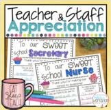 Teacher Appreciation and Staff Appreciation Activities