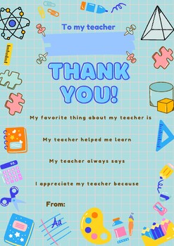 Preview of Teacher Appreciation, personalized thank you, Printable sign, Digital