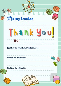 Preview of Teacher Appreciation, personalized thank you, Printable sign, Teacher thank you