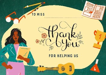 Preview of Teacher Appreciation, personalized thank you, Printable sign, Teacher thank you