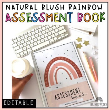 Preview of Teacher Assessment Book - Assessment Binder | Modern Rainbow