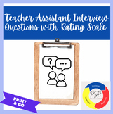 Teacher Assistant Interview Questions with Rubric