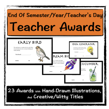 Teacher Awards, End Of Semester/Year/Teacher's Day, Creative & Minimal