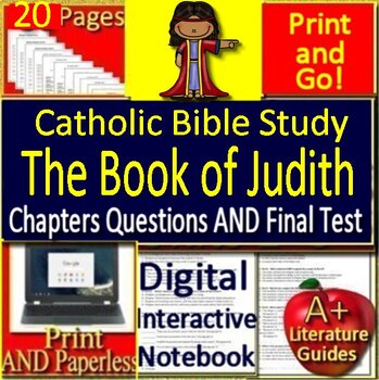 Preview of The Book of Judith Bible Study - Catholic - PRINTABLE and GOOGLE READY!
