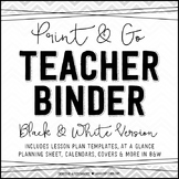 Chevron Teacher Binder {Black & White}