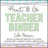 Chevron Teacher Binder {Color}