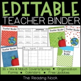 Teacher Planner Editable | Teacher Binder Free Updates