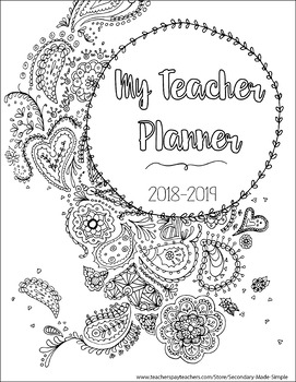 Teacher Coloring Planner